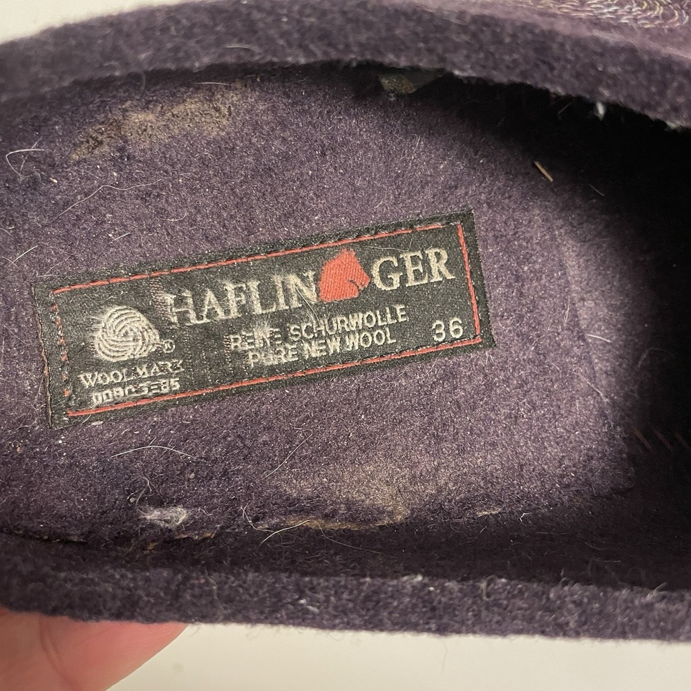Haflinger Spirit Wool Clog Slippers EUR 36 Womens Size 5 Lavender Purple - Picture 5 of 9